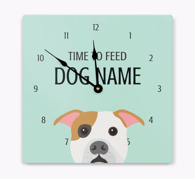 Time To Feed: Personalized {breedFullName} Wall Clock